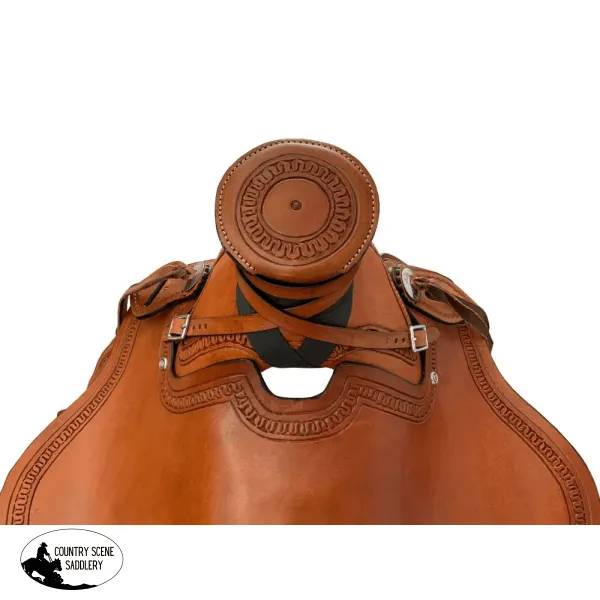 16” Wade Style Roping Saddle with Serpentine Border