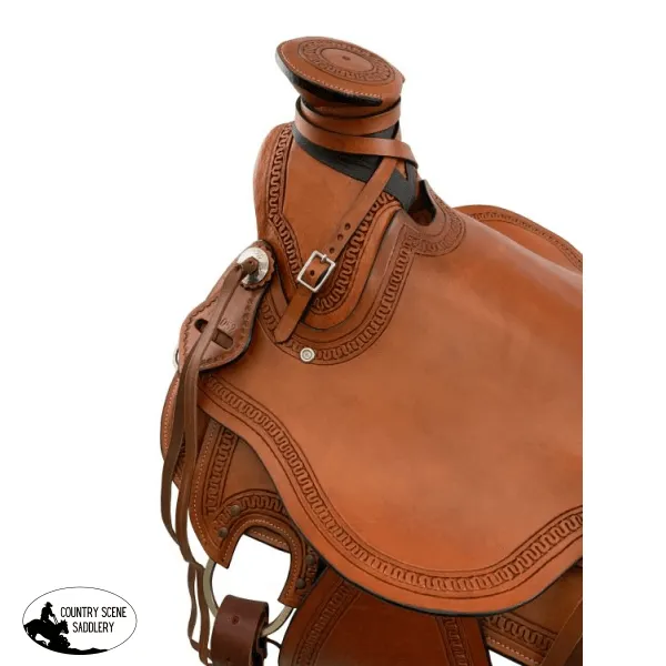 16” Wade Style Roping Saddle with Serpentine Border