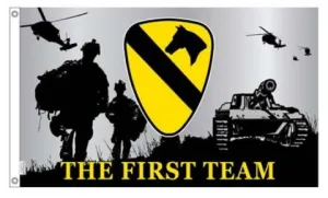 1st Cav Flag The First Team 3x5