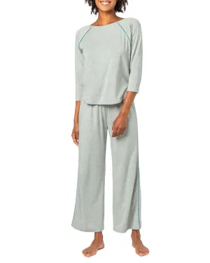 3/4 Sleeve Sleepwear Set in Heather Grey | Heather Grey