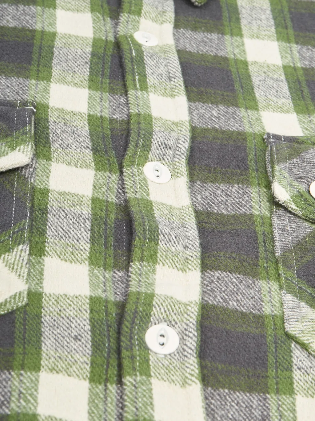 3sixteen Crosscut Flannel Emerald Shaggy Check