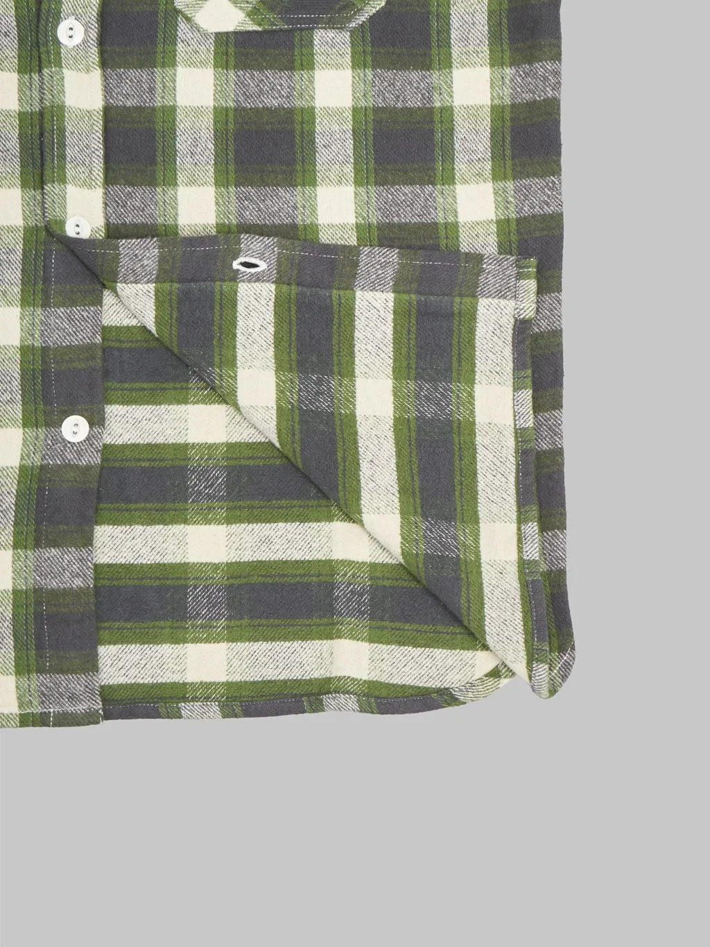 3sixteen Crosscut Flannel Emerald Shaggy Check