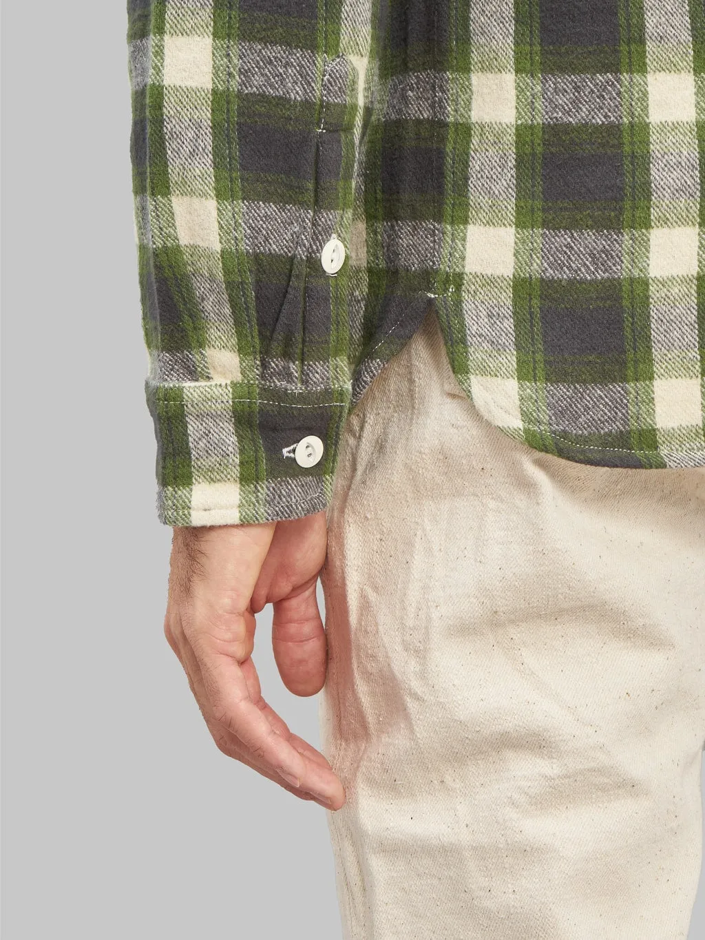 3sixteen Crosscut Flannel Emerald Shaggy Check