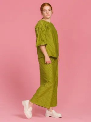 Alex Culottes Olive Dot