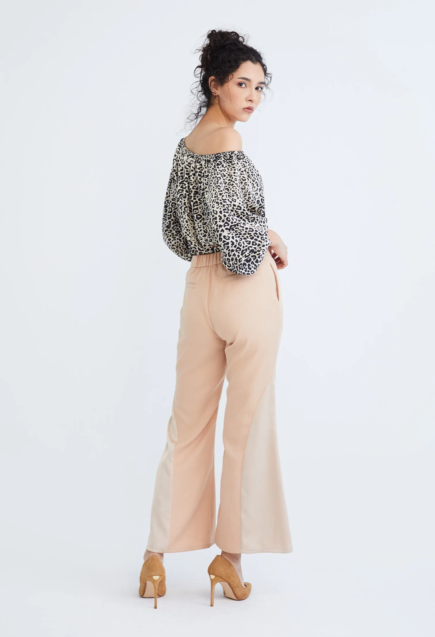 Bell Tulip Bottom Contrast Split Pants