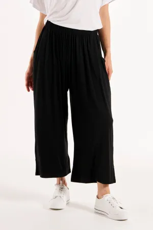 Betty Basics Astrid Bamboo Wide leg Pant Black