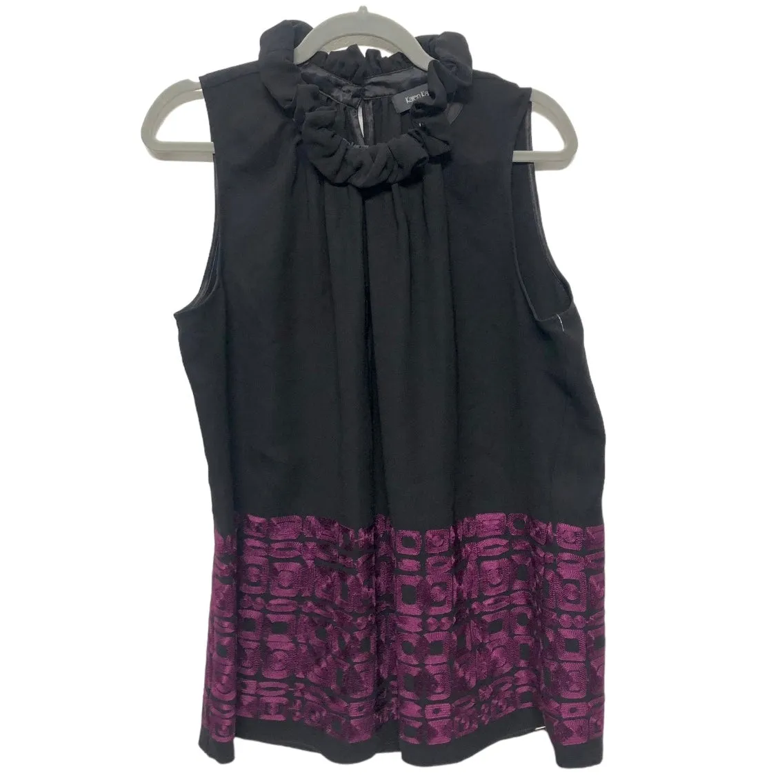 Black & Purple Top Sleeveless Karen Kane, Size Xl