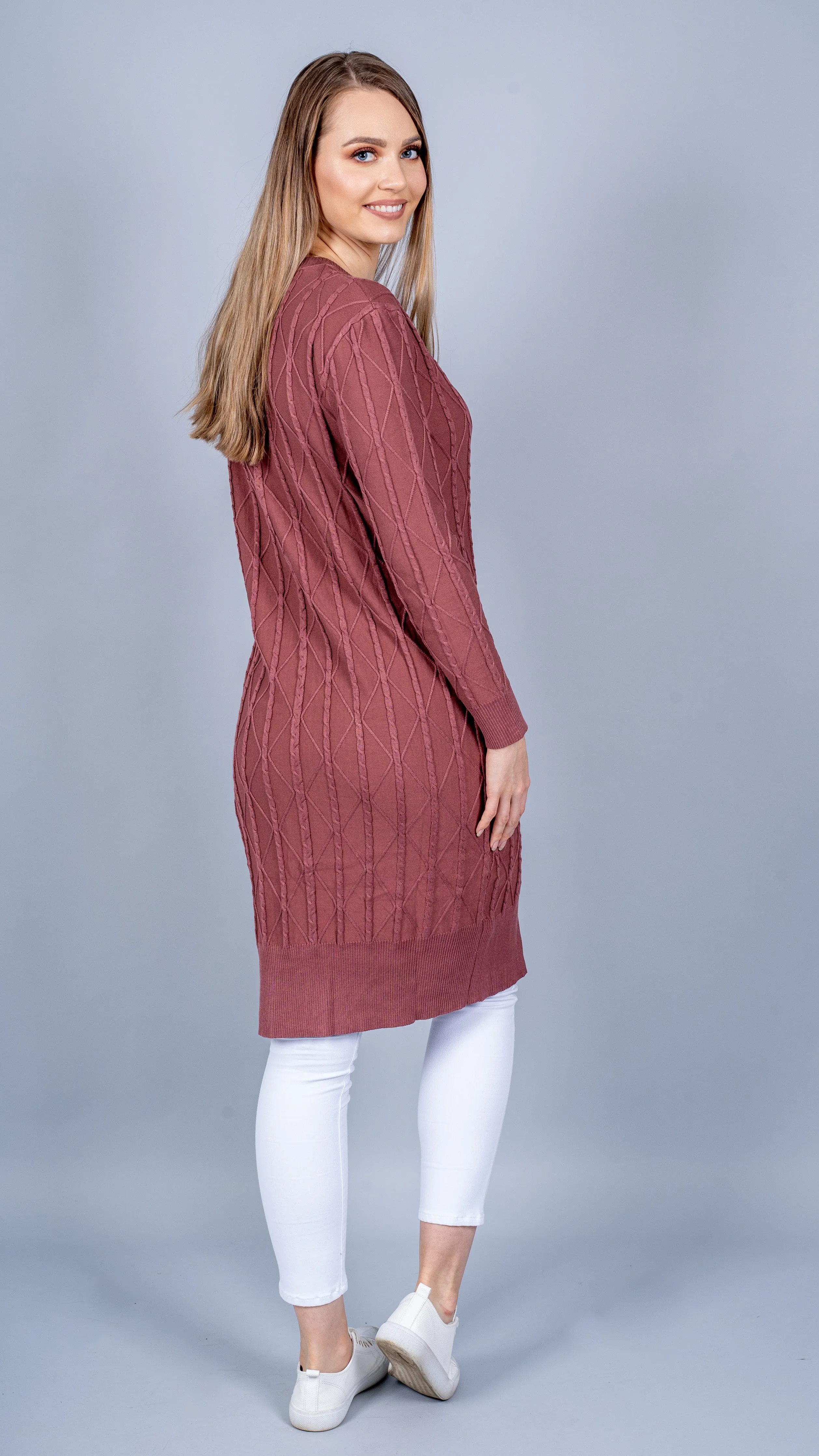 Cable Knitted Midi Dress