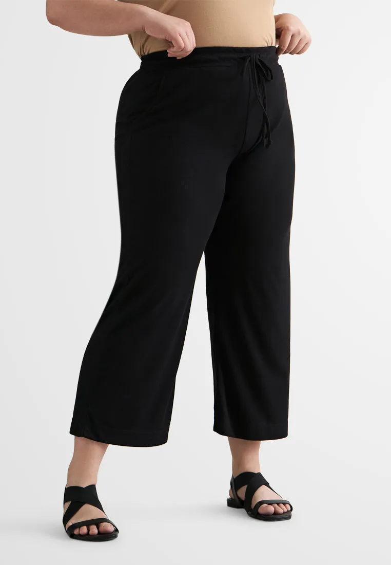 Caddy Comfy Ribbed Drawstring Ankle Pants