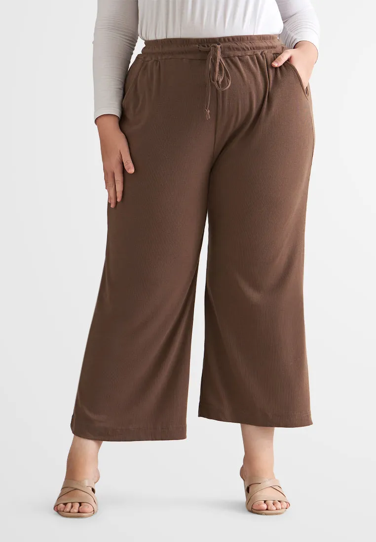 Caddy Comfy Ribbed Drawstring Ankle Pants