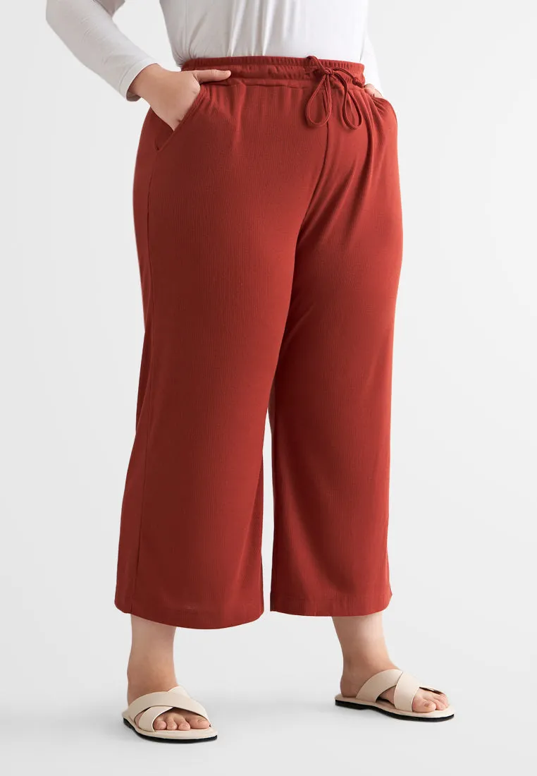 Caddy Comfy Ribbed Drawstring Ankle Pants