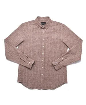 Camel Pinstripe Flannel Shirt