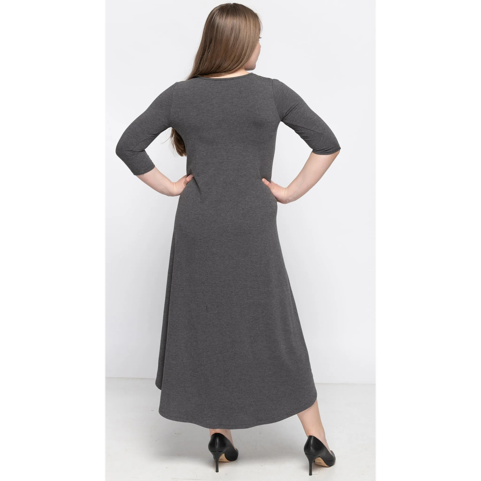 Charcoal High Low Dress by KMW