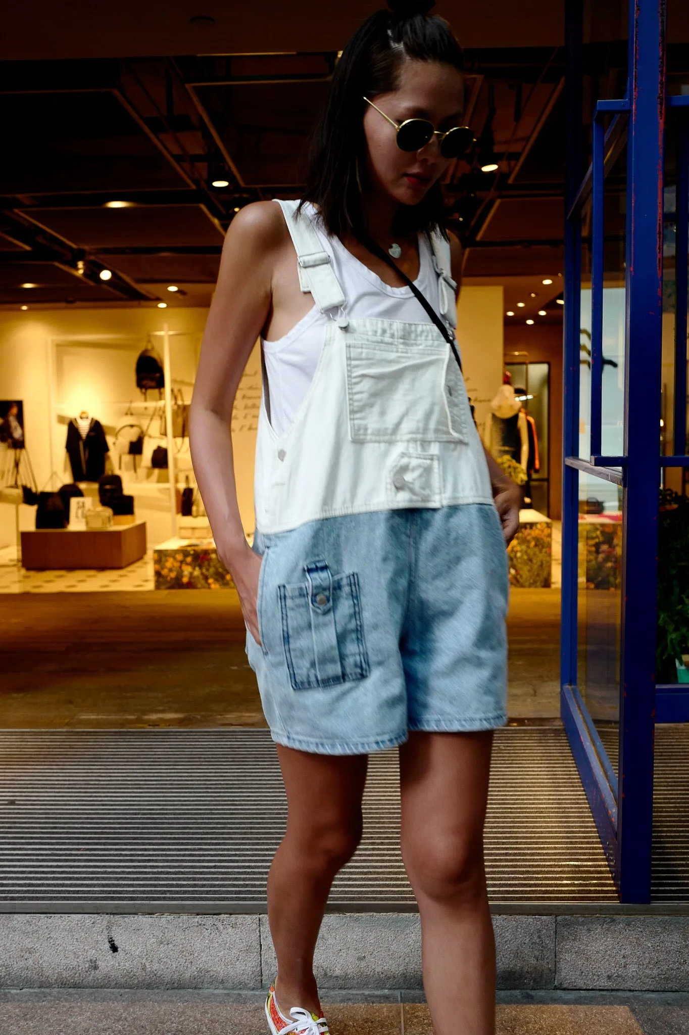 CLOUD TWO TONES DUNGAREES SHORTS *BEST BUY*