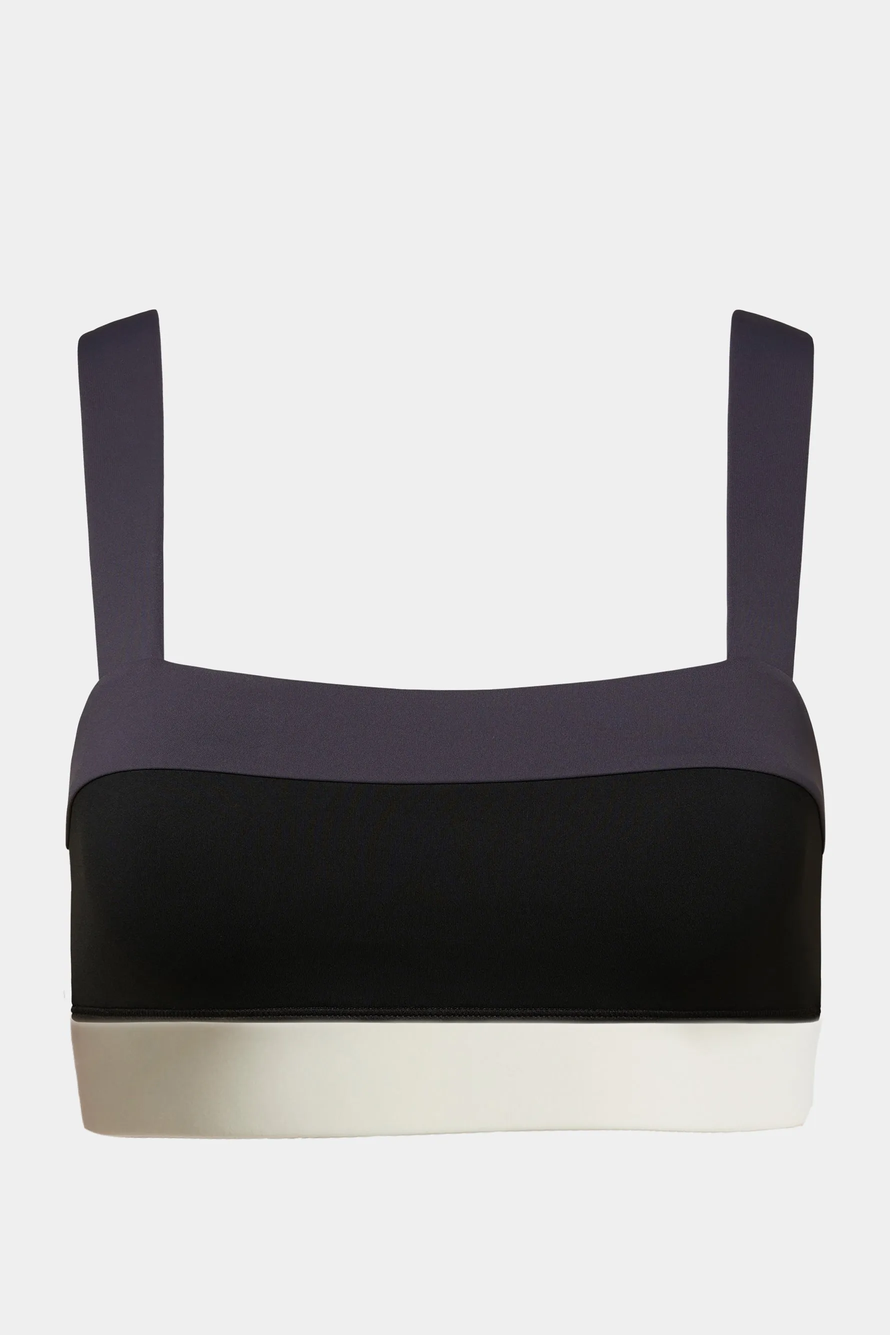 Colorblock Bra - Black/grey/white