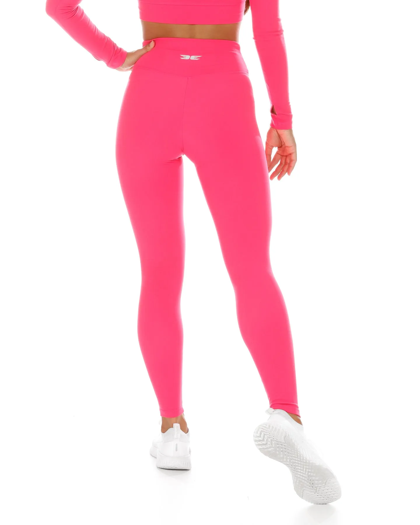 Cross Over Leggings - Pink