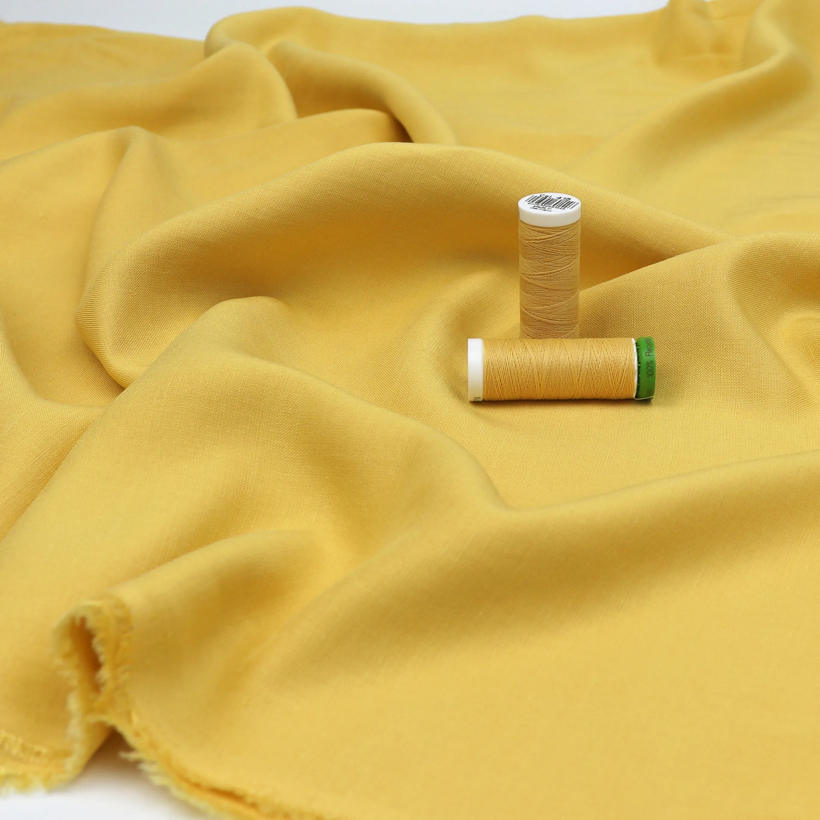 Deadstock Viscose Linen - Buttercup Yellow