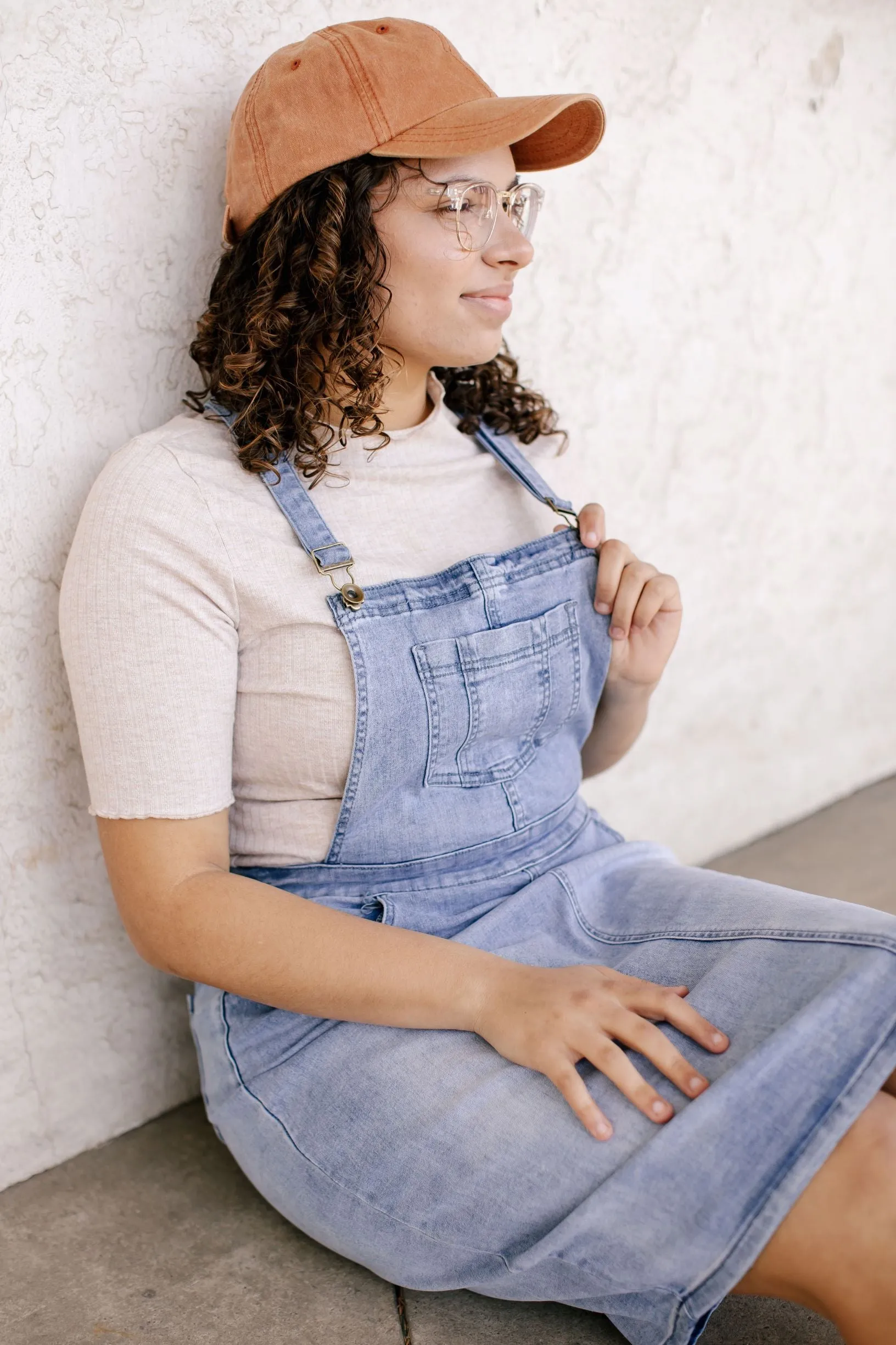 'Emerson' Light Denim Skirt Overalls