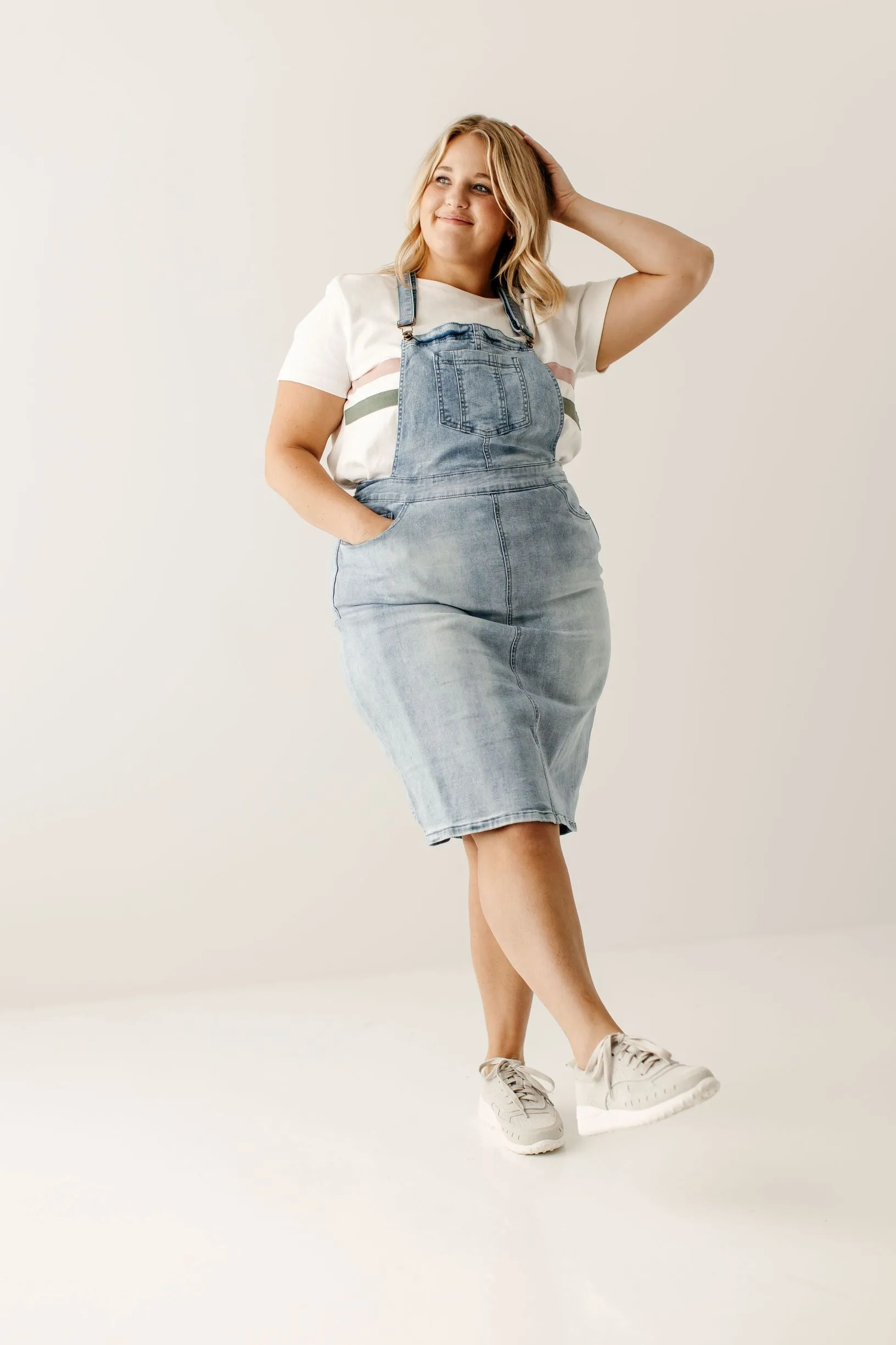 'Emerson' Light Denim Skirt Overalls