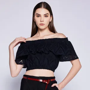 Eyelet Off Shoulder