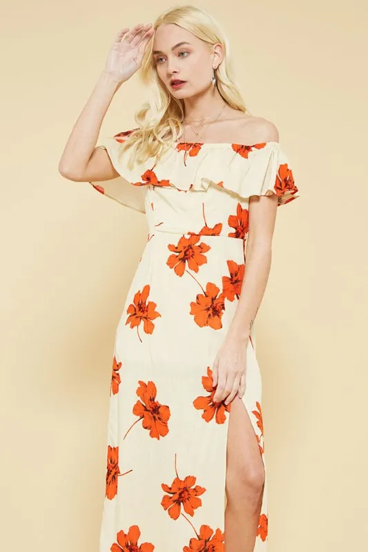 Floral Off Shoulder Dress