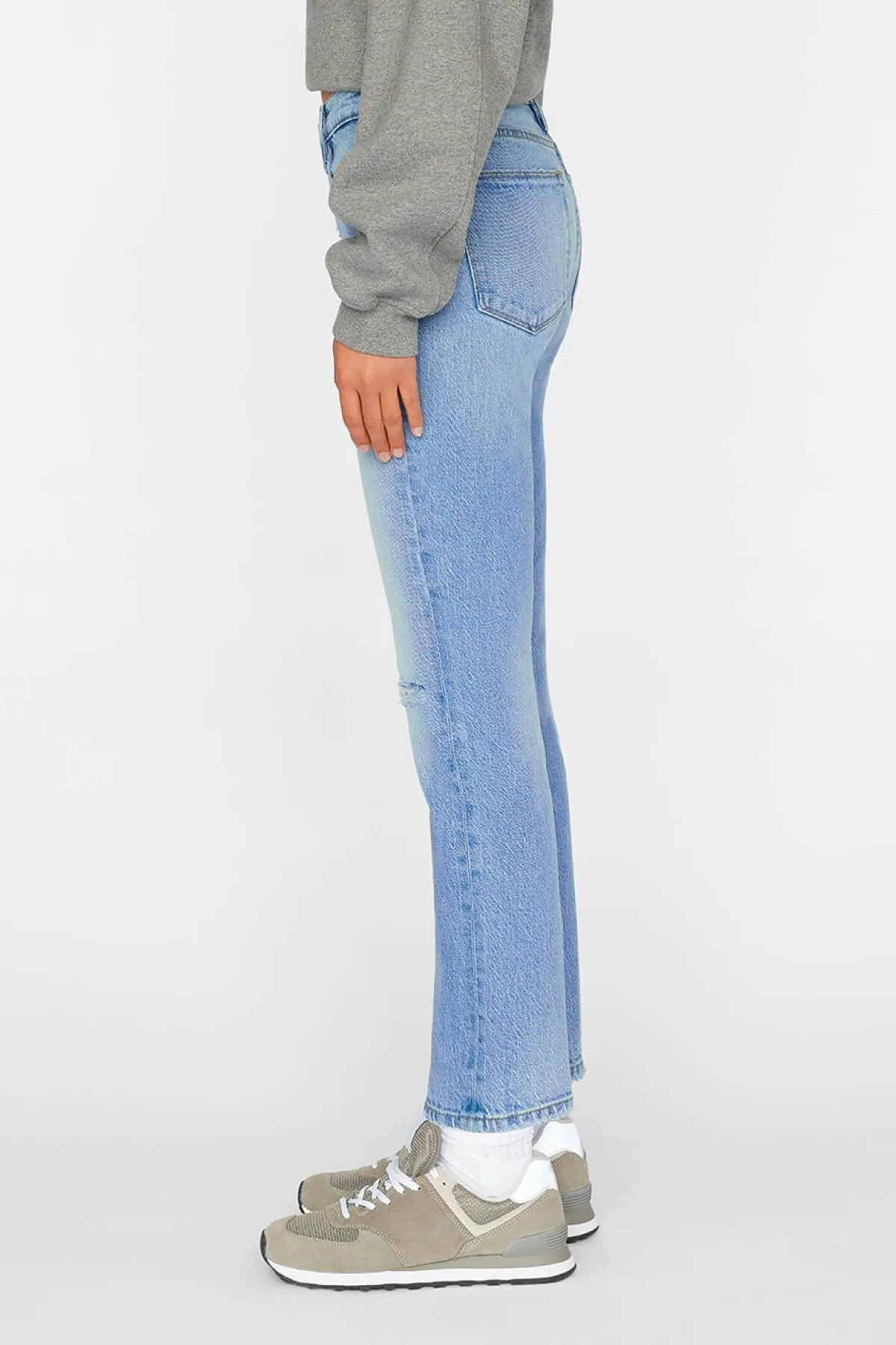 Frame Denim Le High Straight Jean - Demarco Rips