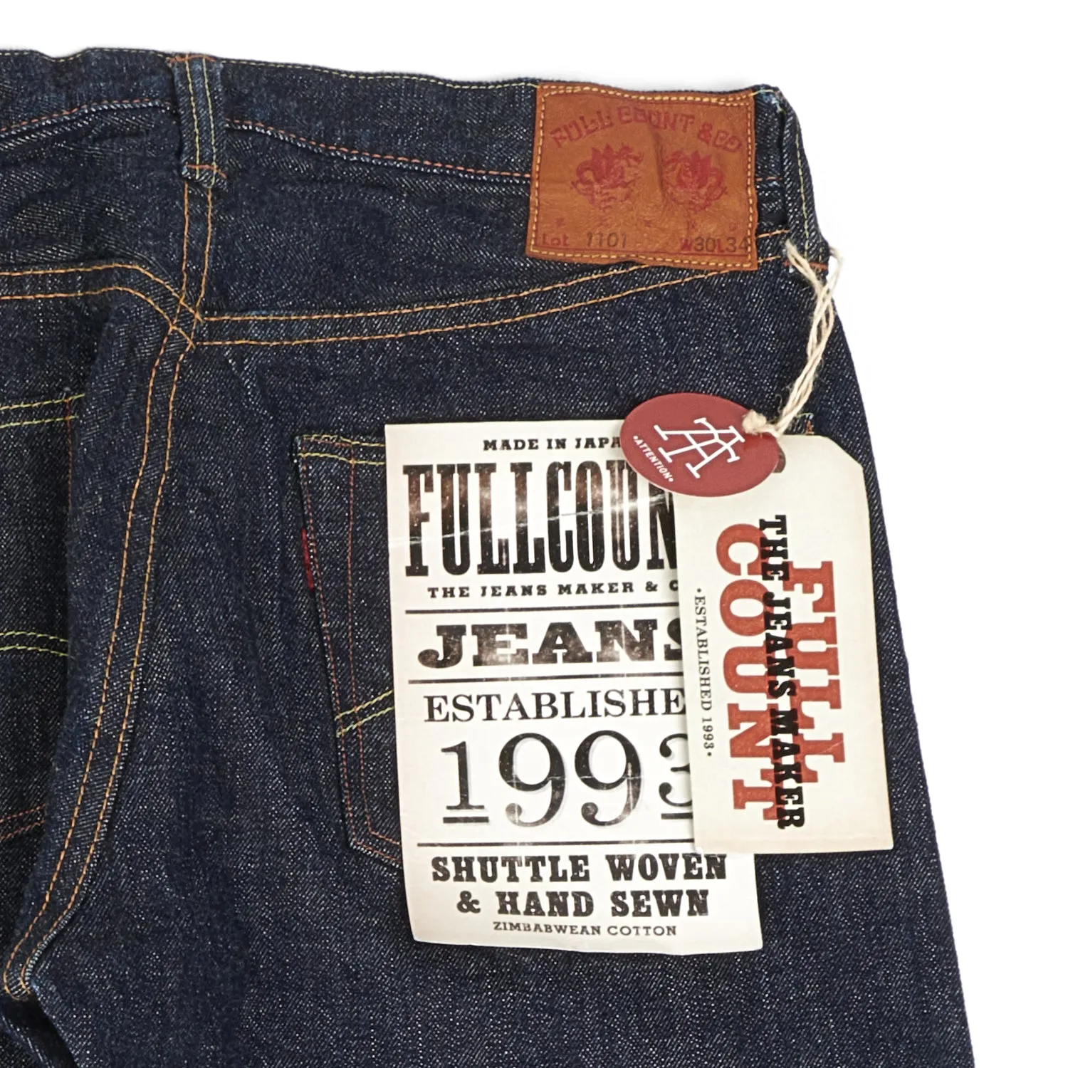 Full Count 1101W 13.7oz Loose Straight Jean - One Wash