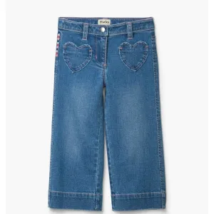 Girl Stretch Denim Wide Leg Pants | Hatley