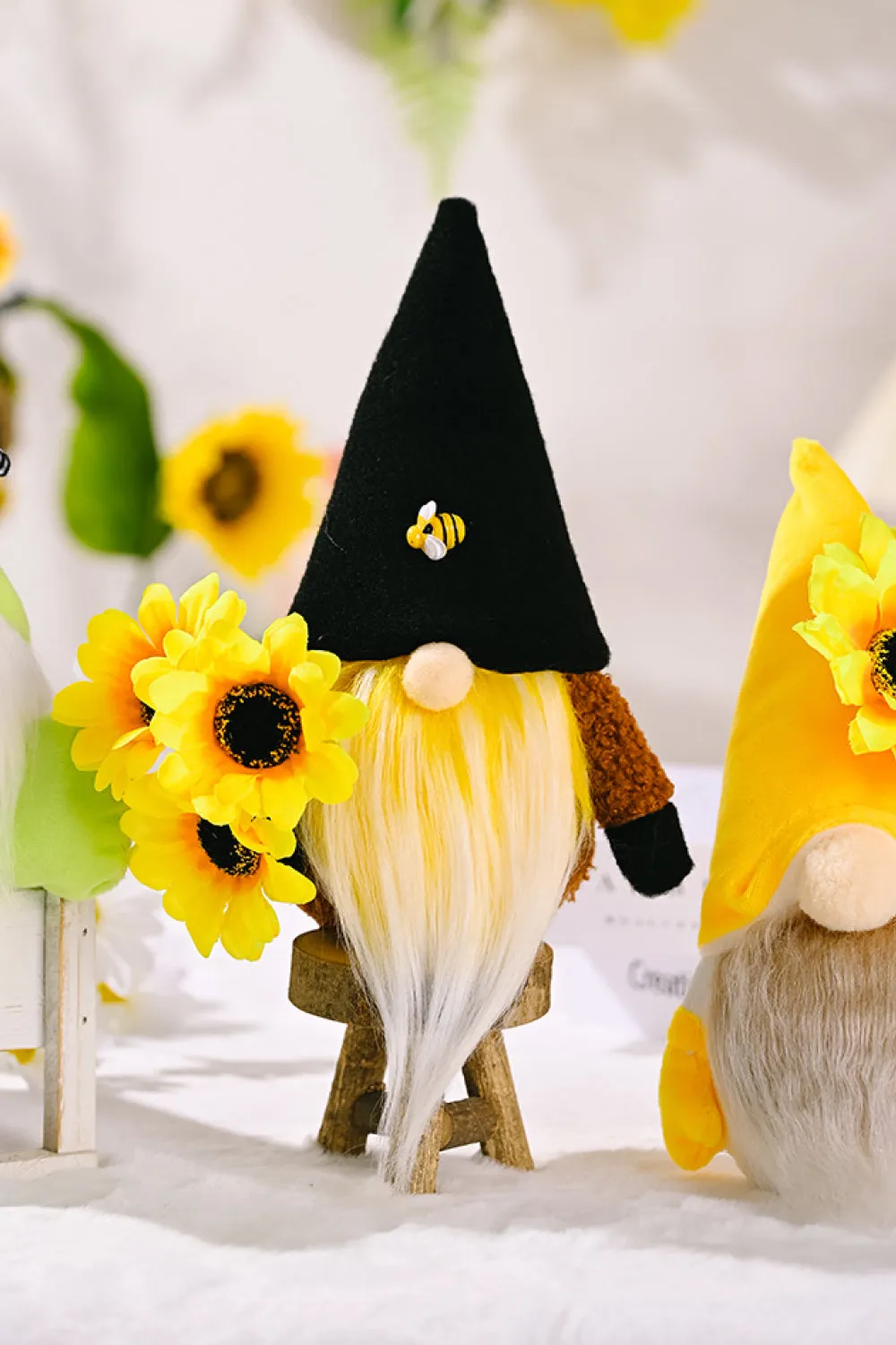 GNOMES—Random “3-Pack” Sunflower Faceless Gnomes