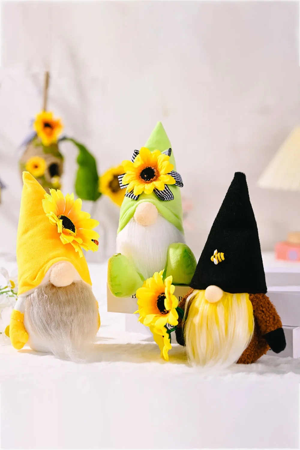 GNOMES—Random “3-Pack” Sunflower Faceless Gnomes