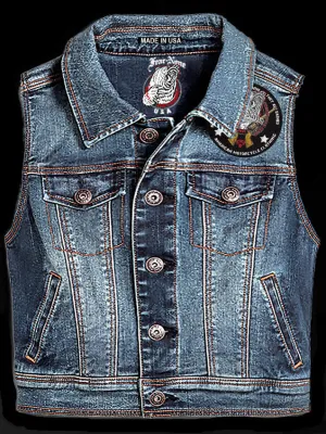 Mens "Bear & Guns" "Patch" Highway Vest