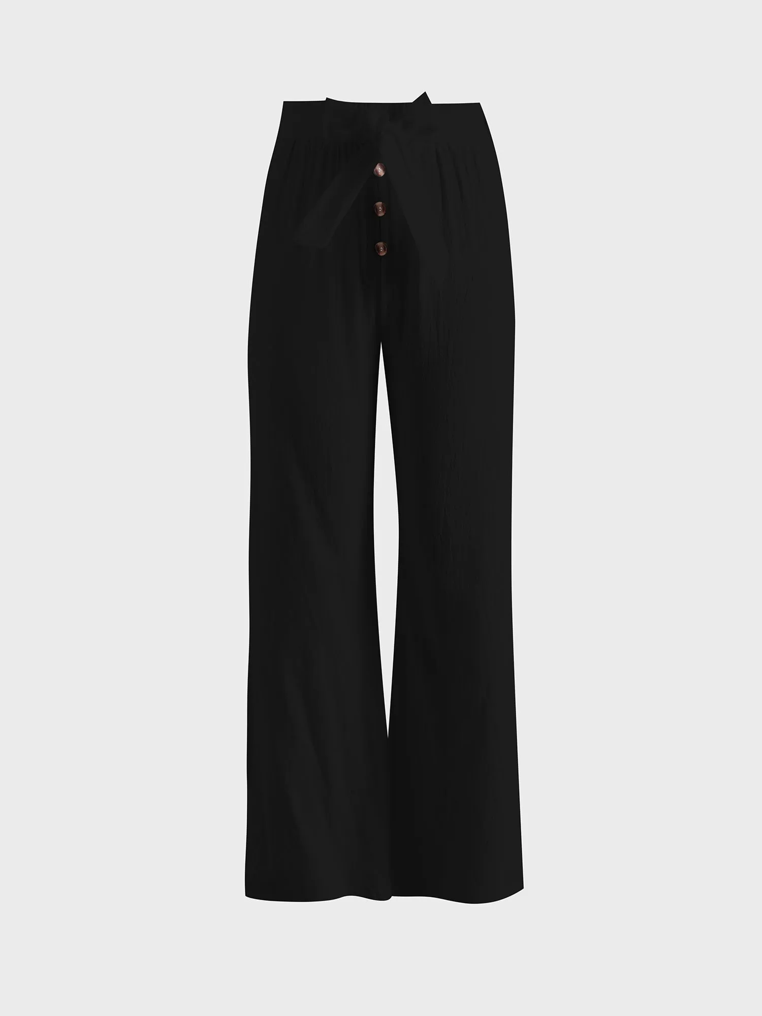 Midsize Casual Linen Wide-Leg Pants