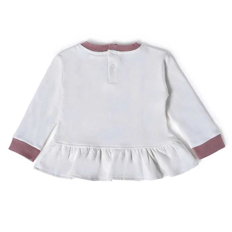 Misty Ballerina White Sweatshirt & Pajama Set