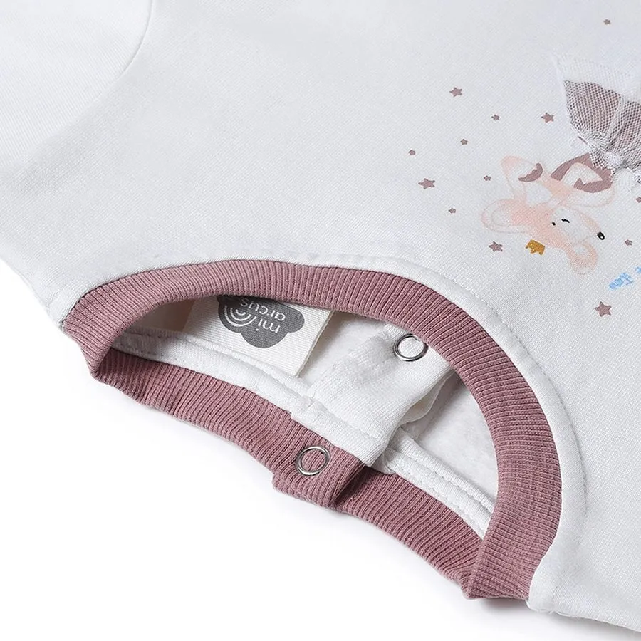 Misty Ballerina White Sweatshirt & Pajama Set