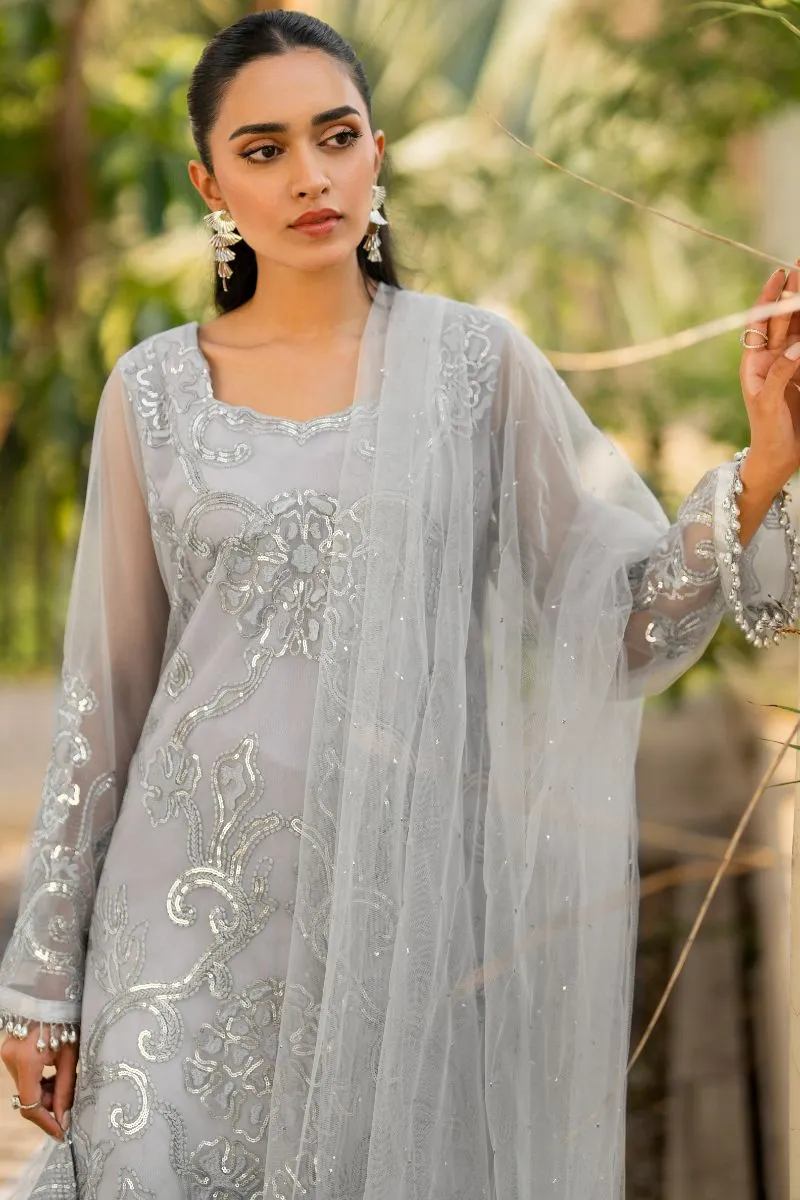 Natasha Kamal - Ellie - grey sequins - Net lined with crepe de chin - 3 Piece