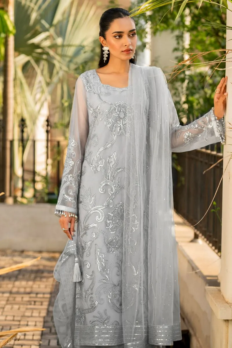 Natasha Kamal - Ellie - grey sequins - Net lined with crepe de chin - 3 Piece