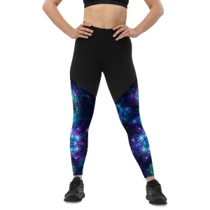 Neon Sacred Geometry Sports Leggings