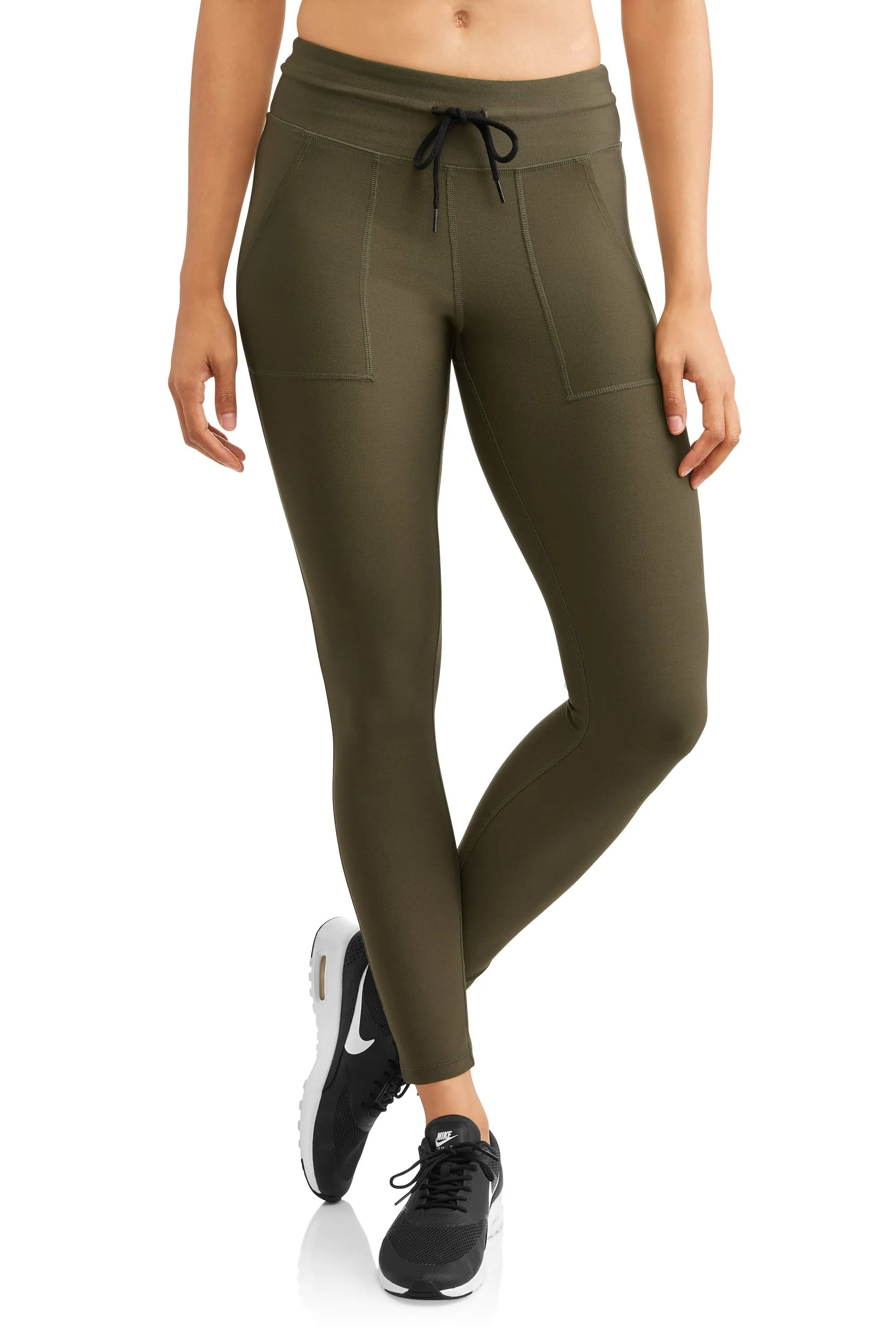 N.Y.L. Sport Women's Active Drawstring Performance Legging With Front Pockets