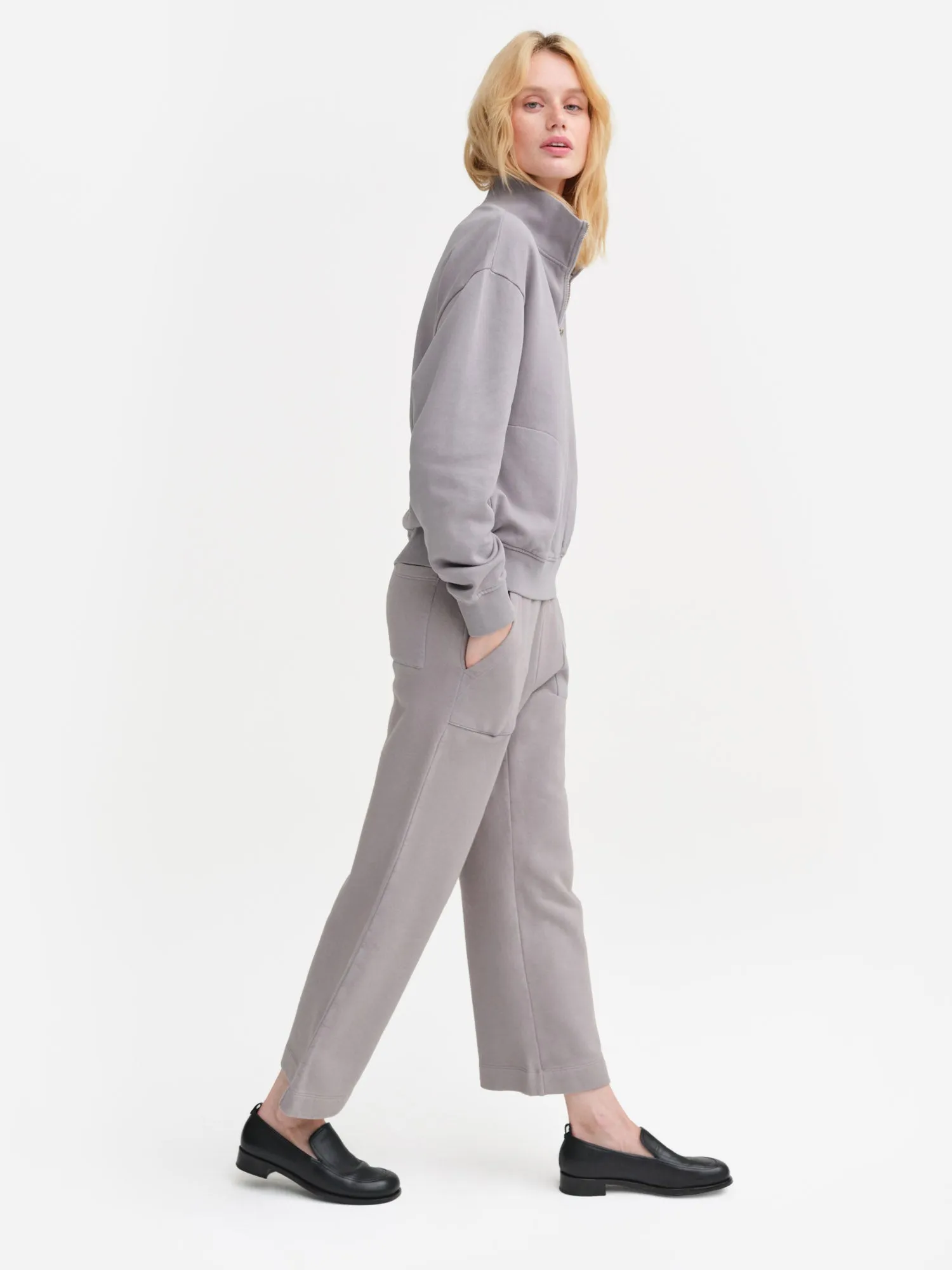 Organic Fleece Wide Leg Pant