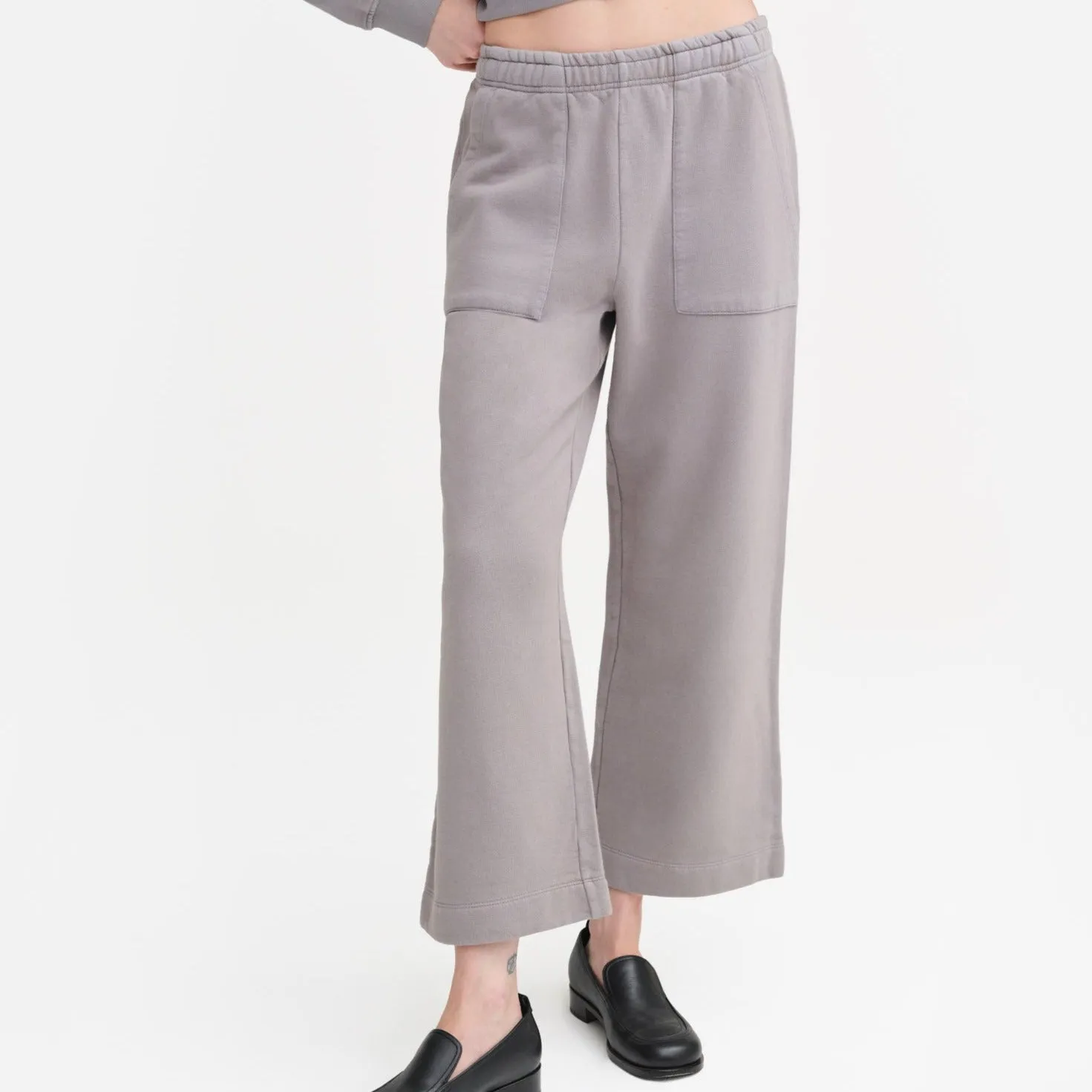 Organic Fleece Wide Leg Pant