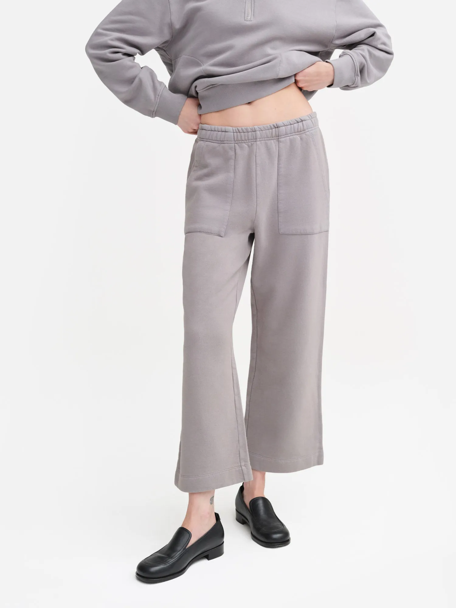 Organic Fleece Wide Leg Pant