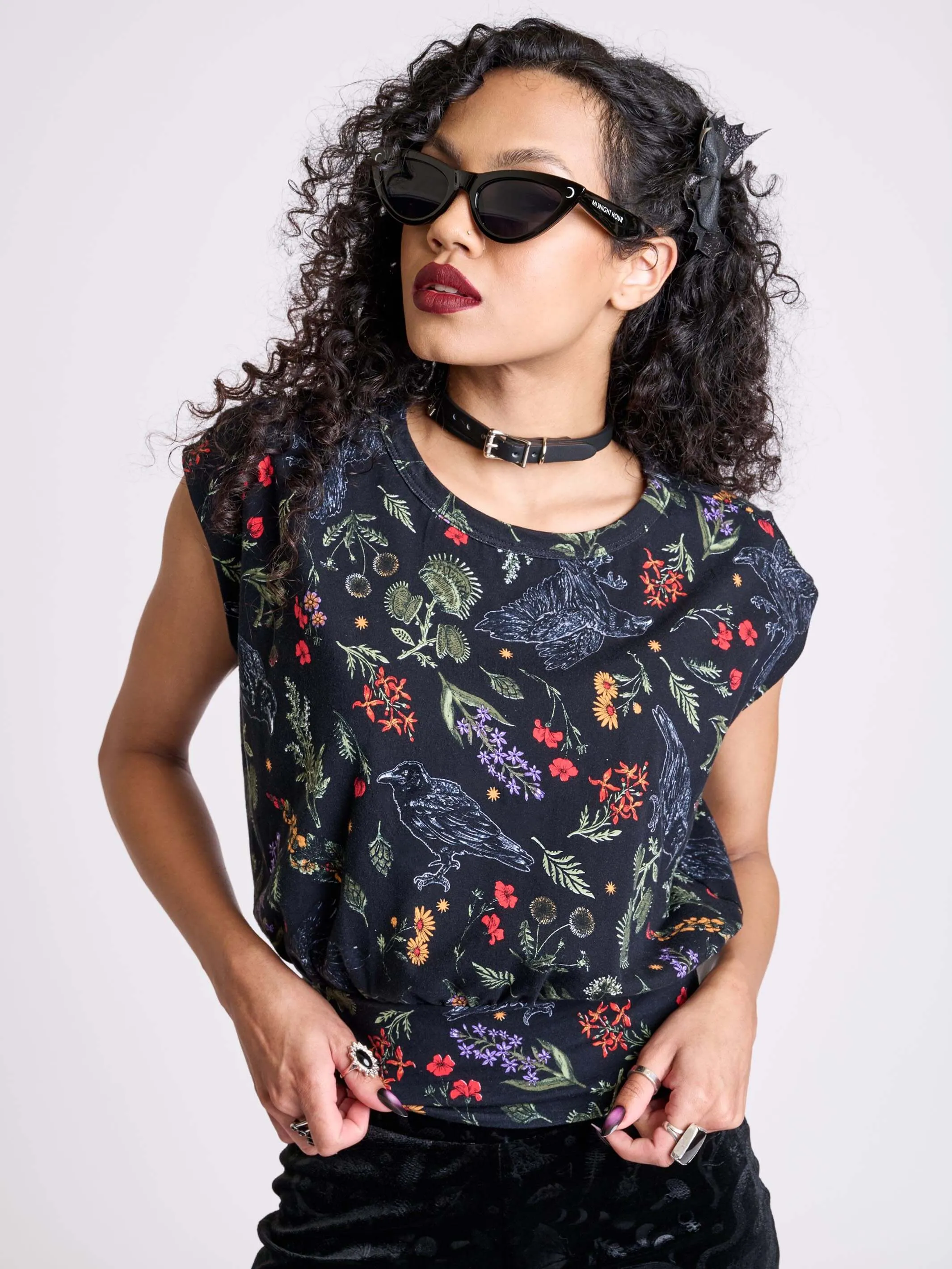 Raven's Garden Blouson Top