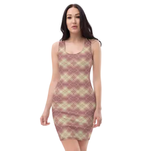 Recursia Argyle Rewired I Pencil Dress In Pink