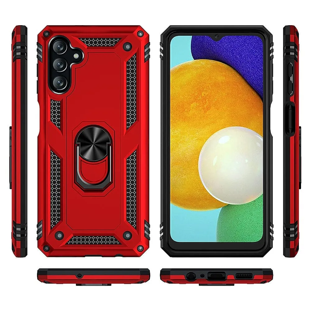 Red Military Kickstand Series Case with Belt Clip - Samsung Galaxy A13 5G