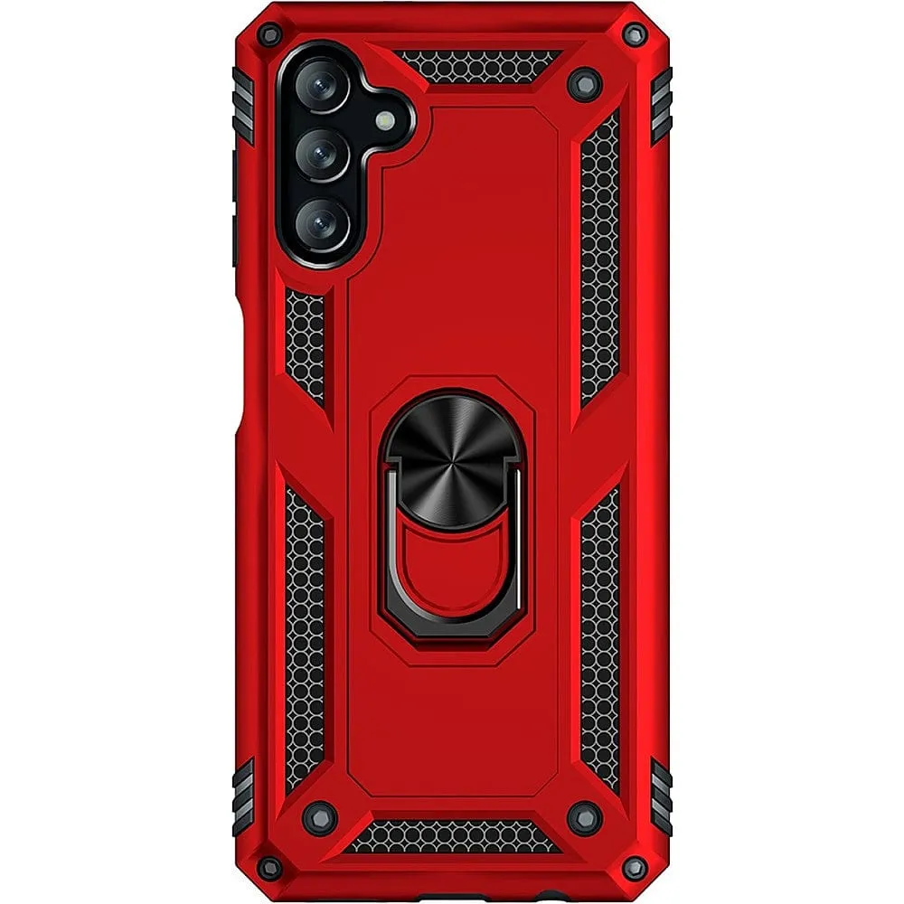 Red Military Kickstand Series Case with Belt Clip - Samsung Galaxy A13 5G