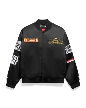 Vintage Royal Rumble Logo-Quilted Satin Jacket