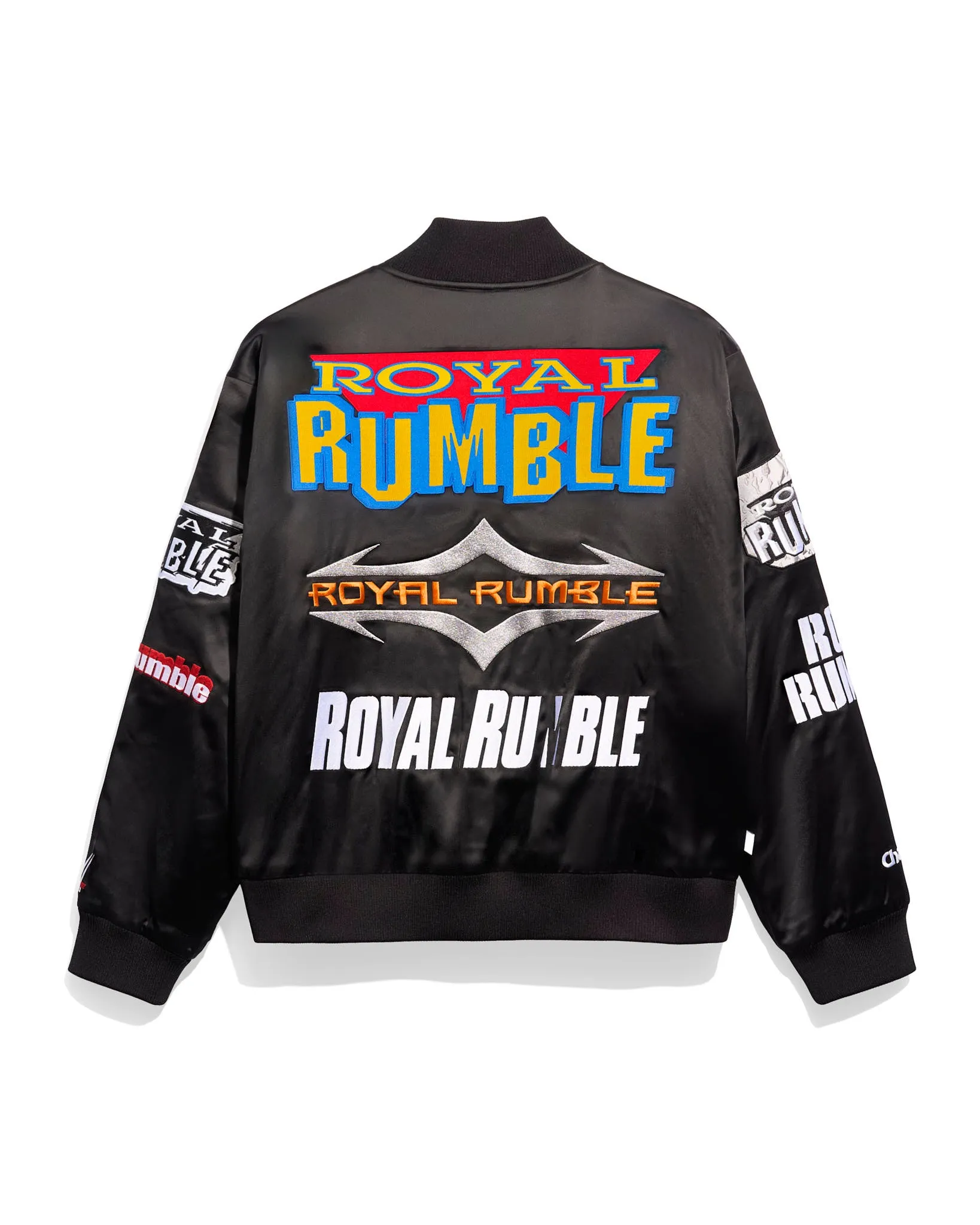 Vintage Royal Rumble Logo-Quilted Satin Jacket