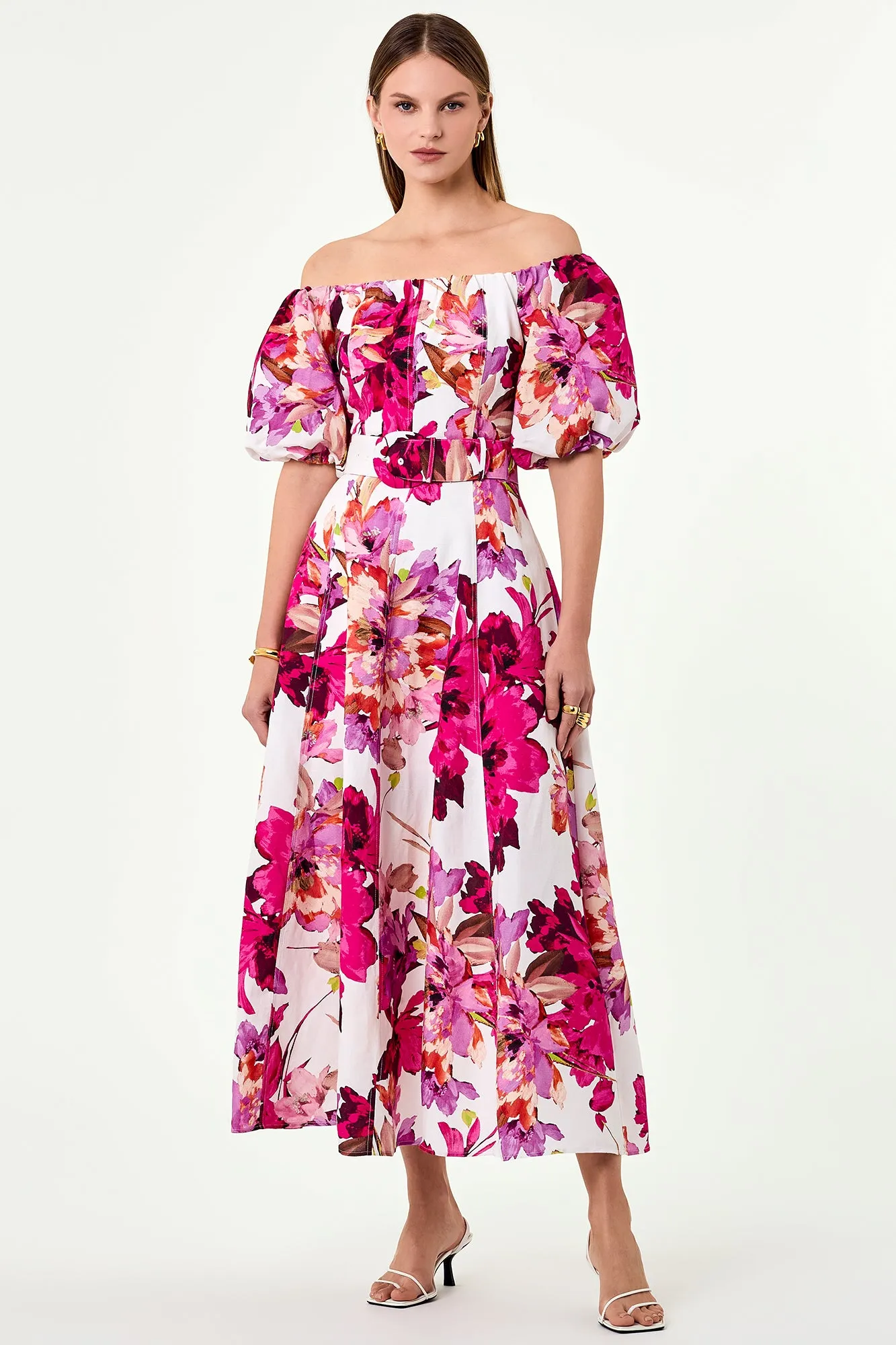 Santha Dress - Ria Floral Ivory