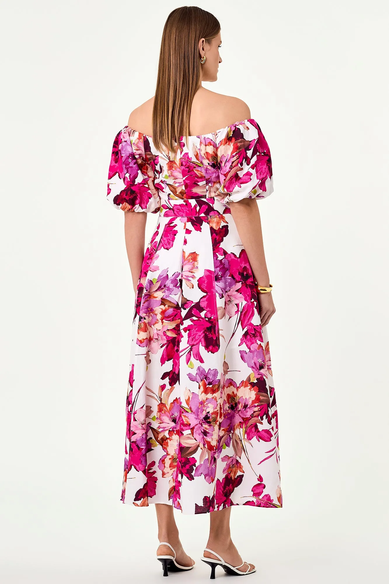 Santha Dress - Ria Floral Ivory