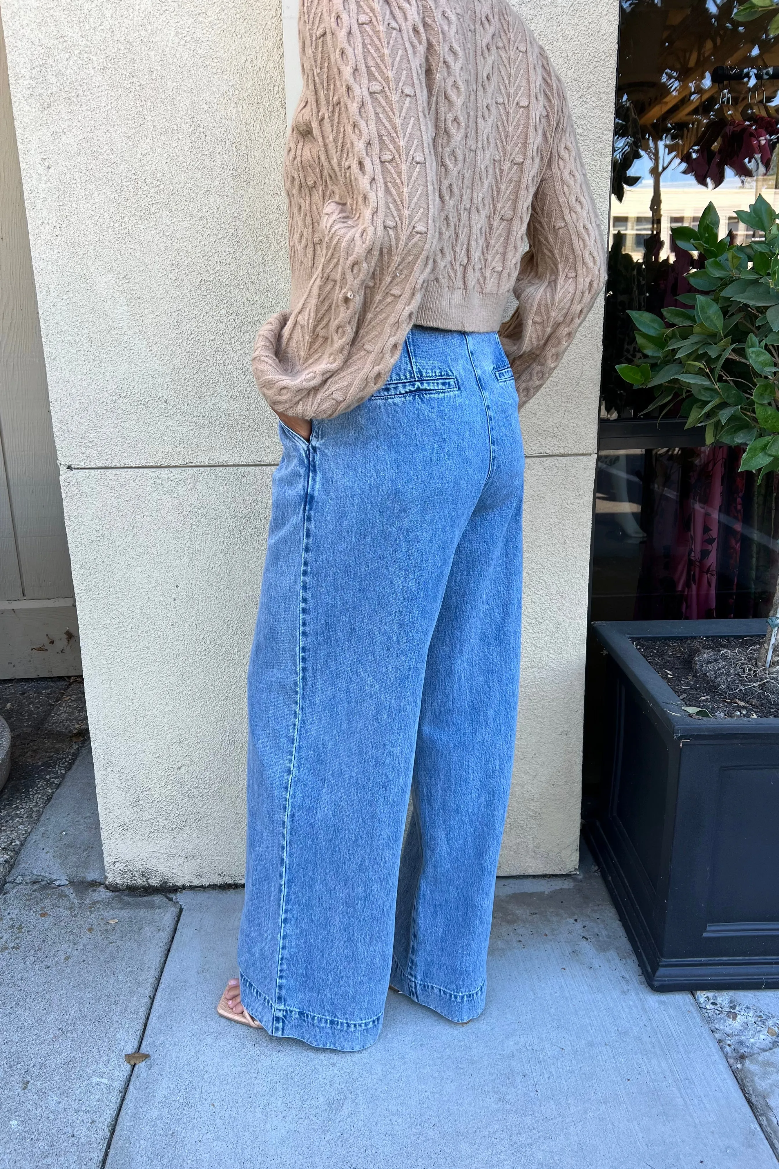 SILVERLAKE WIDE LEG DENIM JEANS